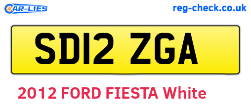 SD12ZGA are the vehicle registration plates.