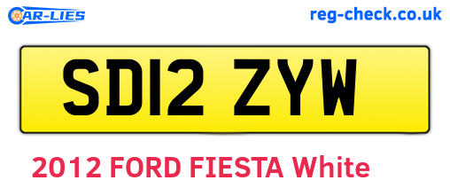 SD12ZYW are the vehicle registration plates.