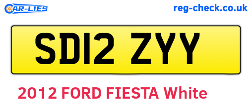 SD12ZYY are the vehicle registration plates.