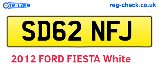 SD62NFJ are the vehicle registration plates.