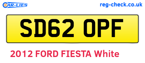 SD62OPF are the vehicle registration plates.