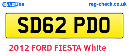 SD62PDO are the vehicle registration plates.