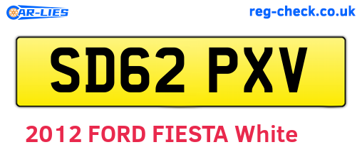 SD62PXV are the vehicle registration plates.