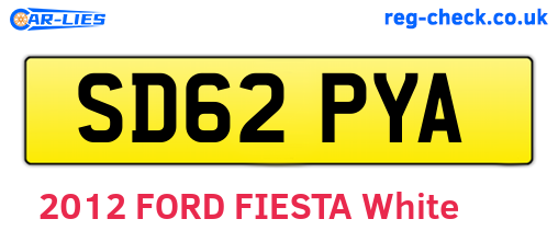 SD62PYA are the vehicle registration plates.