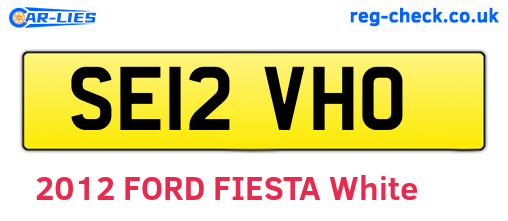 SE12VHO are the vehicle registration plates.