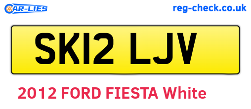SK12LJV are the vehicle registration plates.
