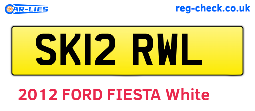 SK12RWL are the vehicle registration plates.