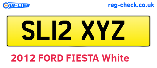 SL12XYZ are the vehicle registration plates.
