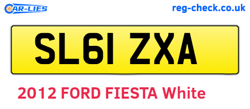 SL61ZXA are the vehicle registration plates.