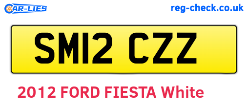 SM12CZZ are the vehicle registration plates.