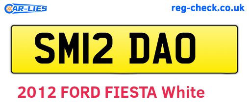 SM12DAO are the vehicle registration plates.