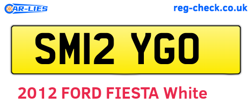 SM12YGO are the vehicle registration plates.