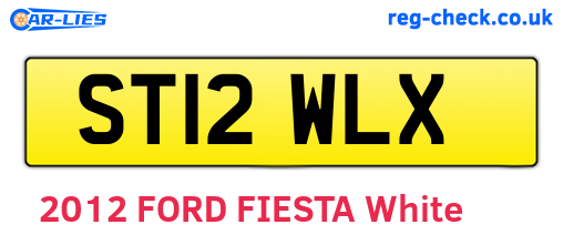 ST12WLX are the vehicle registration plates.