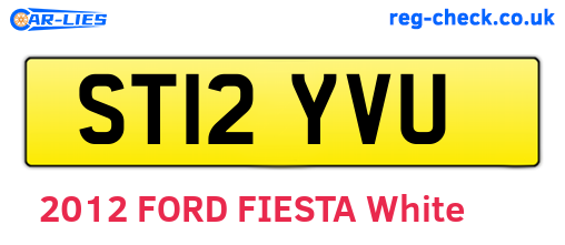 ST12YVU are the vehicle registration plates.
