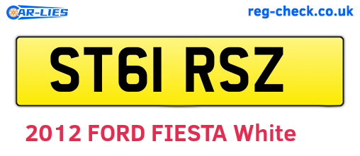 ST61RSZ are the vehicle registration plates.