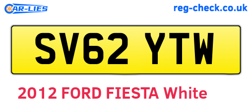 SV62YTW are the vehicle registration plates.