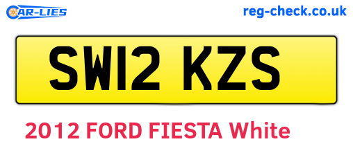 SW12KZS are the vehicle registration plates.