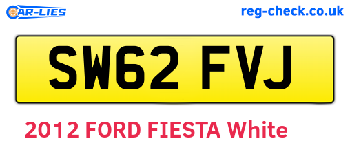 SW62FVJ are the vehicle registration plates.