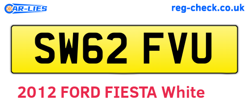 SW62FVU are the vehicle registration plates.