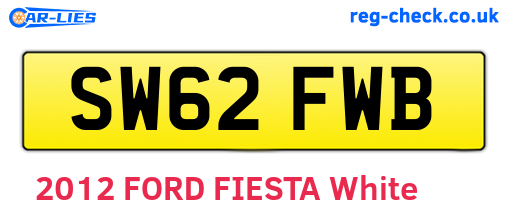 SW62FWB are the vehicle registration plates.
