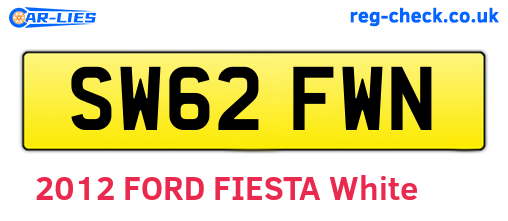 SW62FWN are the vehicle registration plates.