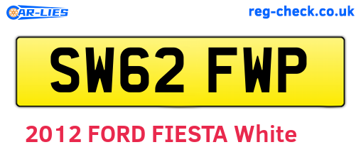 SW62FWP are the vehicle registration plates.