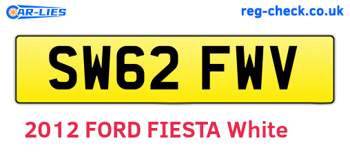 SW62FWV are the vehicle registration plates.