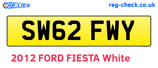 SW62FWY are the vehicle registration plates.