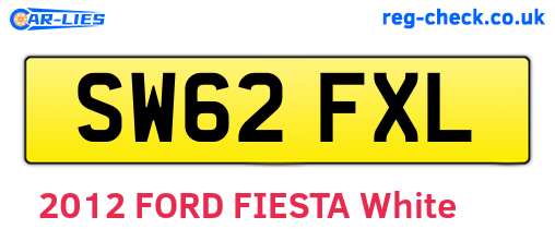 SW62FXL are the vehicle registration plates.