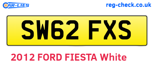 SW62FXS are the vehicle registration plates.