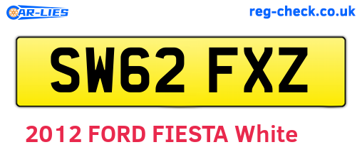 SW62FXZ are the vehicle registration plates.