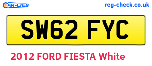 SW62FYC are the vehicle registration plates.