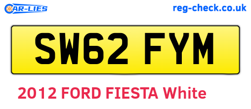 SW62FYM are the vehicle registration plates.