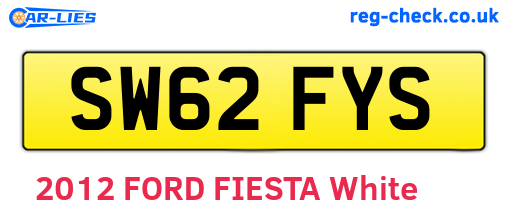 SW62FYS are the vehicle registration plates.