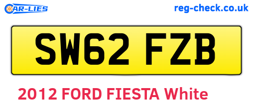 SW62FZB are the vehicle registration plates.