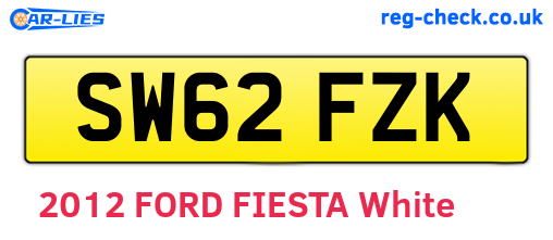 SW62FZK are the vehicle registration plates.