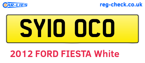 SY10OCO are the vehicle registration plates.