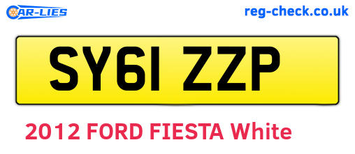 SY61ZZP are the vehicle registration plates.