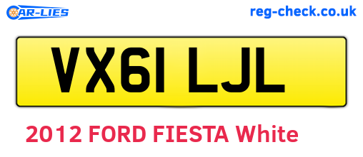 VX61LJL are the vehicle registration plates.