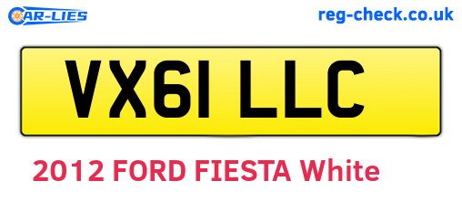 VX61LLC are the vehicle registration plates.