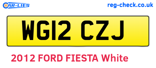 WG12CZJ are the vehicle registration plates.