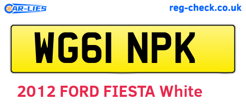 WG61NPK are the vehicle registration plates.