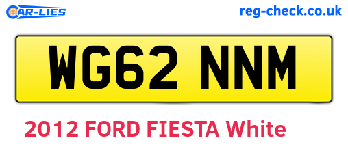 WG62NNM are the vehicle registration plates.
