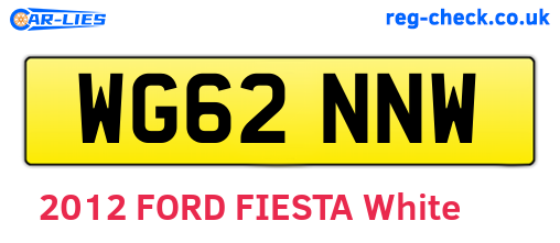 WG62NNW are the vehicle registration plates.