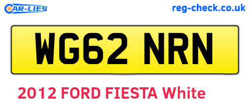 WG62NRN are the vehicle registration plates.