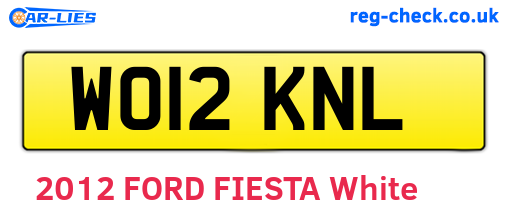 WO12KNL are the vehicle registration plates.