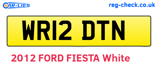 WR12DTN are the vehicle registration plates.