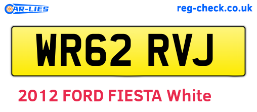 WR62RVJ are the vehicle registration plates.