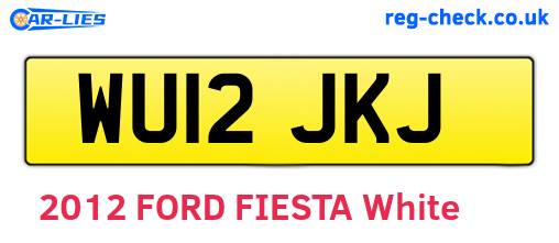 WU12JKJ are the vehicle registration plates.