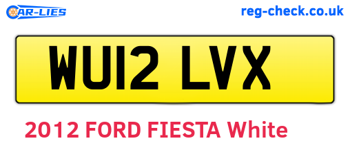 WU12LVX are the vehicle registration plates.